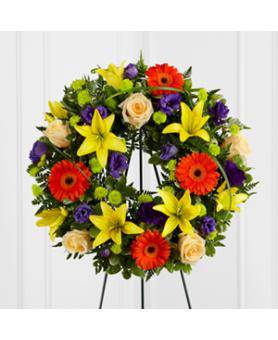 Colorful Funeral Wreath