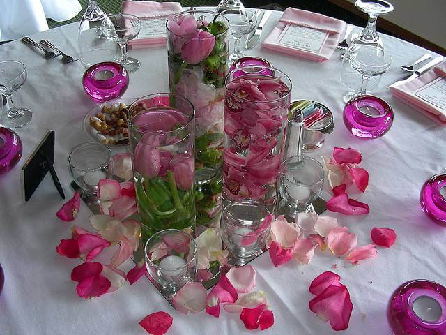 Flowers in Crystal Cups