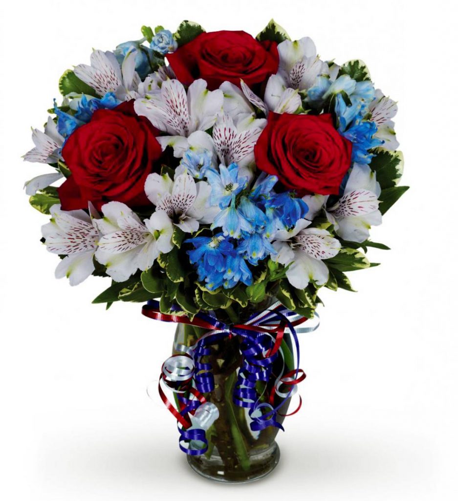 Blue and White Skies Memorial Day Bouquet