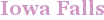 City - Iowa Falls