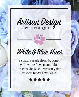 Artist's Design: White and Blue Hues