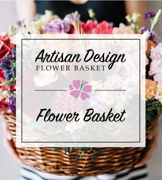 Basket Of Fresh Flowers - Premium
