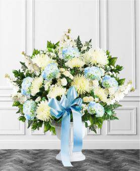 Blue Sympathy Floor Basket