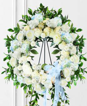 Blue Sympathy Wreath