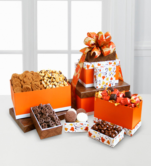 Celebrate Fall Gourmet Gift Tower
