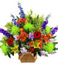 Traditional Colorful Sympathy Basket