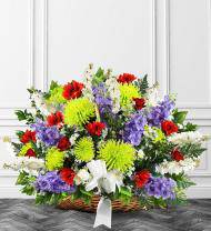 Colorful Sympathy Fireside Basket