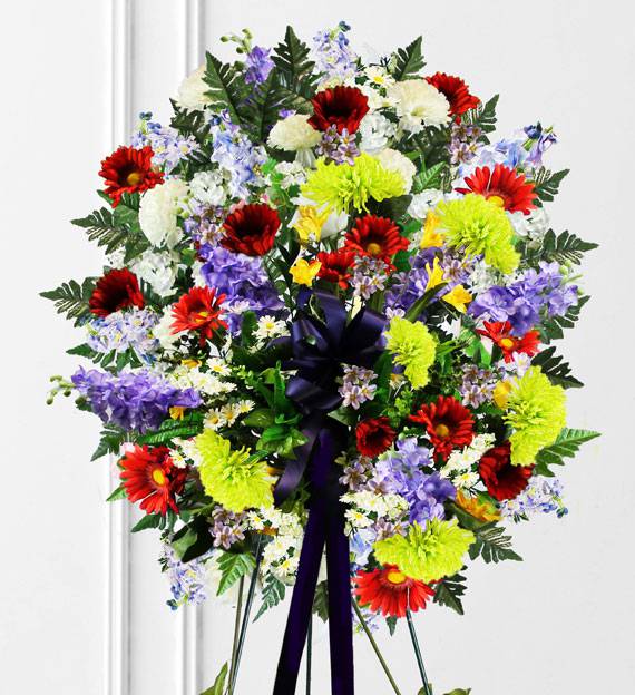 Colorful funeral flowers New York Florist: Flordel LLC