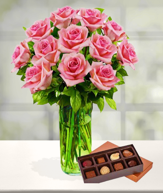 12 Pink Roses & Chocolates-dup