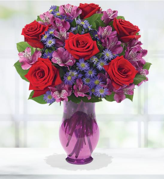 Red Roses And Mixed Flowers - Standard