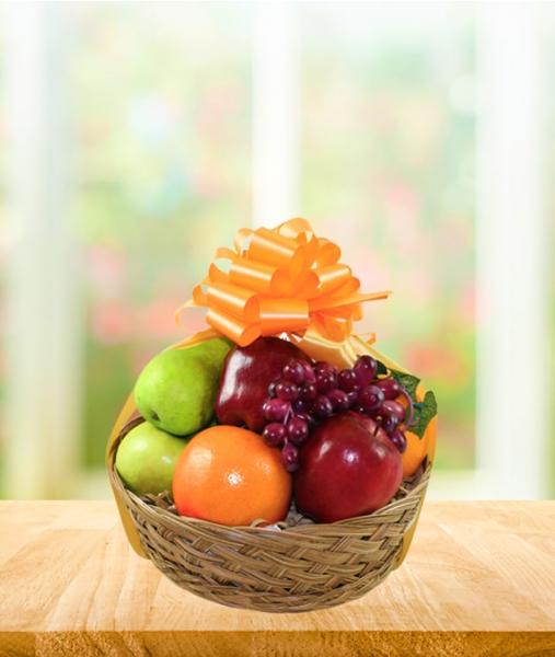 Flowers: Fresh Fruit Sympathy Basket - Premium