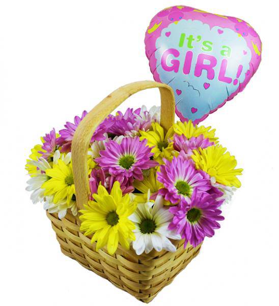 Baby Girl Flowers - Premium