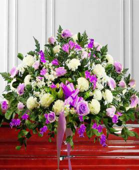 Lavender & Purple Funeral Flowers, Purple Funeral Spray