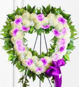 Lavender Sympathy Heart Wreath