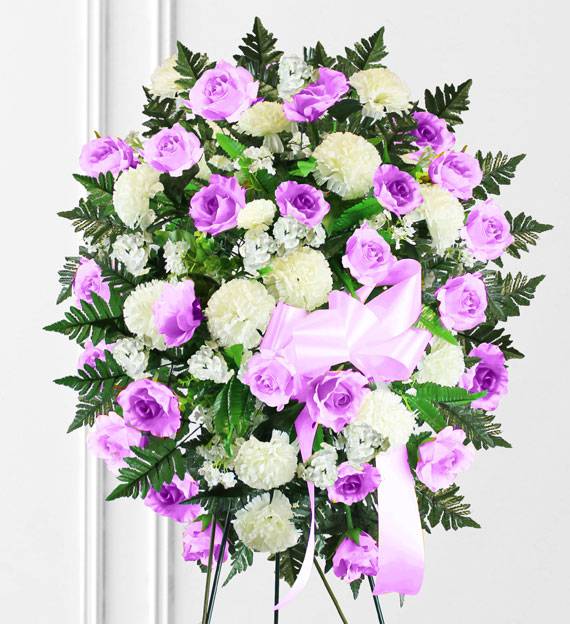Lavender & Purple Funeral Flowers, Purple Funeral Spray