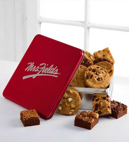 Mrs. Fields® Classic Tin with Brownie and Cookie Assortment