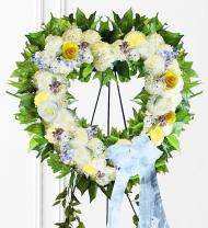 Pastel Sympathy Heart Wreath