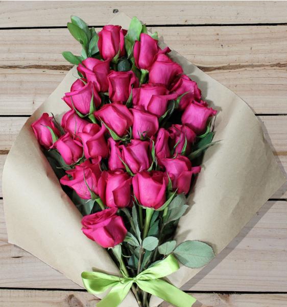 Flowers: Two Dozen Long Stem Pink Roses