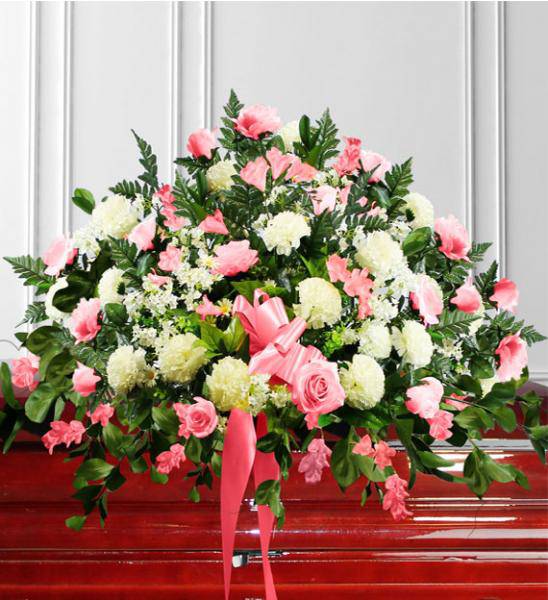 Flowers: Pink Casket Spray - Standard