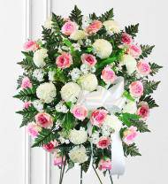 Pink & White Sympathy Spray