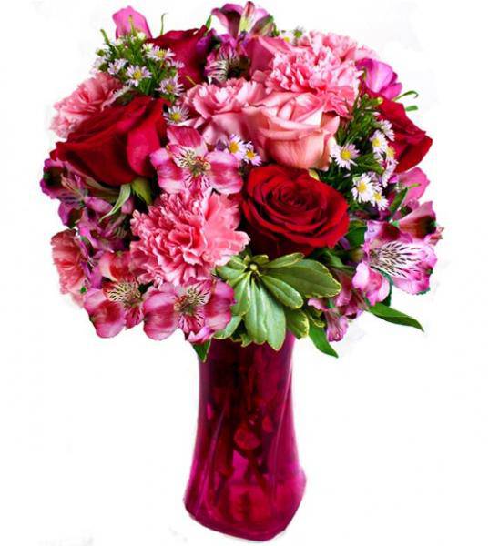 Flowers: Assorted Roses And Carnations - Deluxe