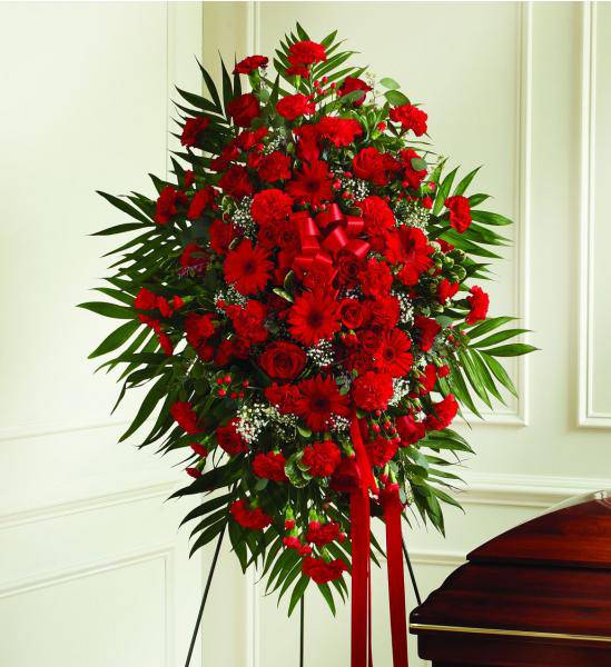 Flowers: Red Sympathy Spray - Deluxe