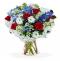 Red, White & Blue Sympathy Vase