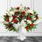 Red & White Sympathy Floor Basket