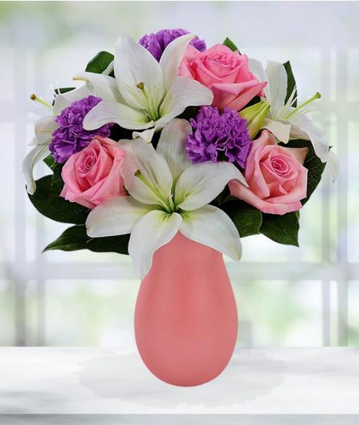 Flowers: Refreshing Lavender And Pink Spring Bouquet