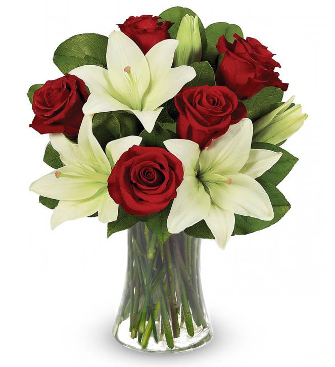 Rose and discount lily bouquet
