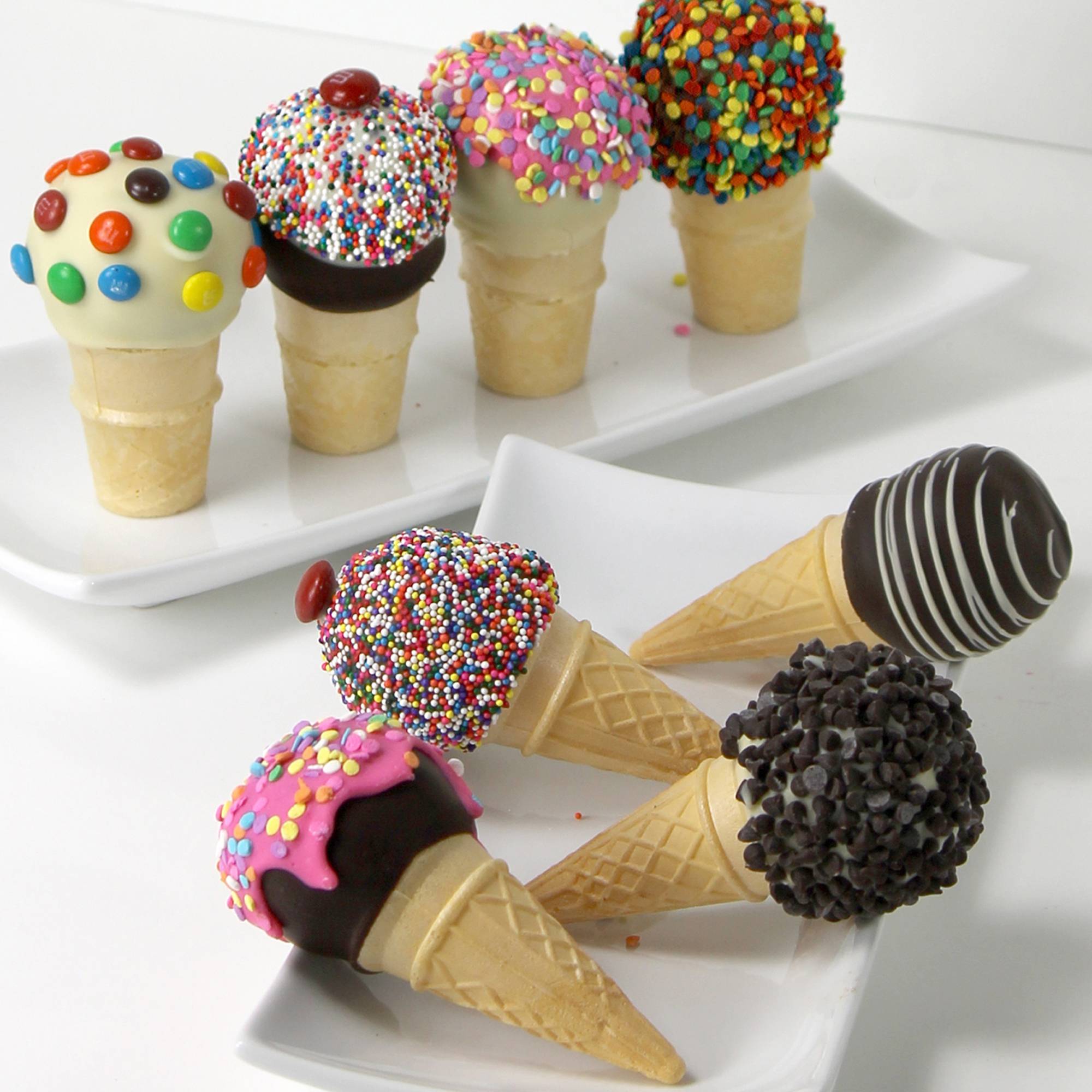 Shari's Berries™ Limited Edition Chocolate Dipped Ice Cream Cone Cake Pops - 8-piece
