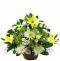 Small Traditional Yellow and White Sympathy Basket