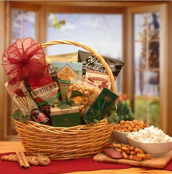 Flowers: Snack Attack Snack Gift Basket - DELUXE