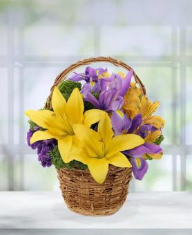 Spring Meadow Flower Basket