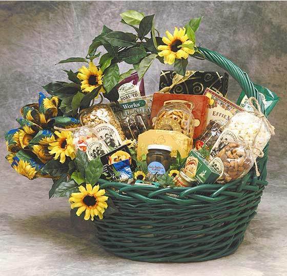 Sunflower Treats Gift Basket - DELUXE