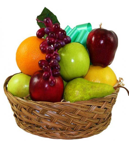 Flowers: Sympathy Fruit Gift Basket - Premium