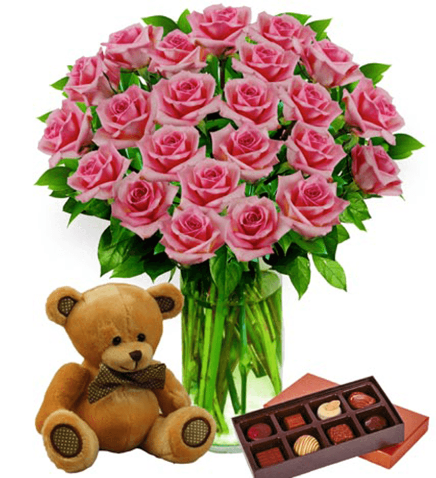 Fresh rose bear top