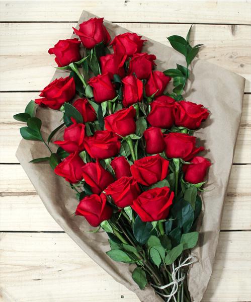 Flowers: Two Dozen Long Stem Red Roses
