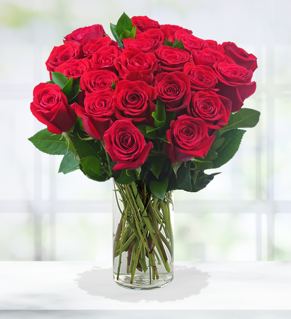 Two doz red roses wrap bouquet arranged by a florist in Las Vegas, NV :  Rosy Flowers Event Design