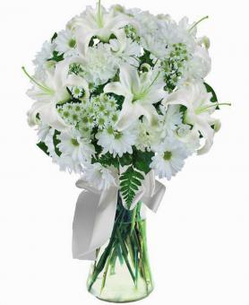 White Lily Sympathy Bouquet