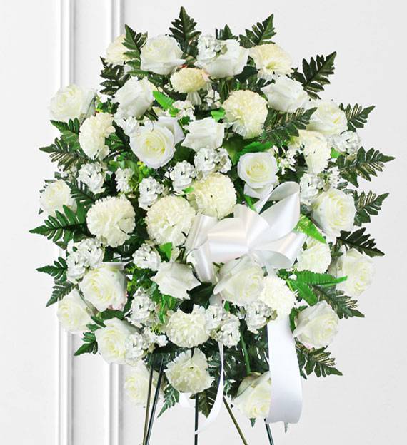 White Sympathy Spray  Avas Flowers