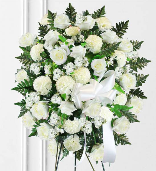 Flowers: White Sympathy Spray - Standard