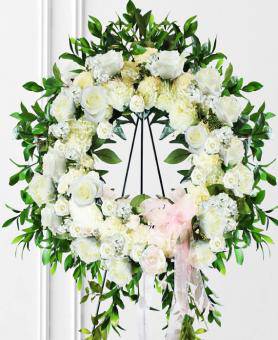 White Sympathy Wreath