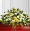 Yellow Sympathy Casket Spray